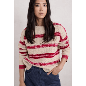 Seasalt Shepherd Fair Isle Cable Knit Jumper